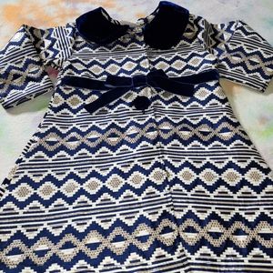 Blueberi Boulevard Brocade Jacket Blue Gold Metallic Girls 2T